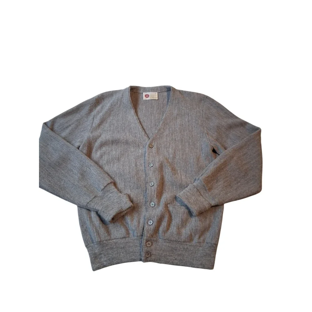 Vintage Sears‎ Kings Road Men's size Medium Ivy league Preppy Professor Cardigan